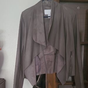 Stylish Mink Gray Women's Wrap Collar  Jacket. New